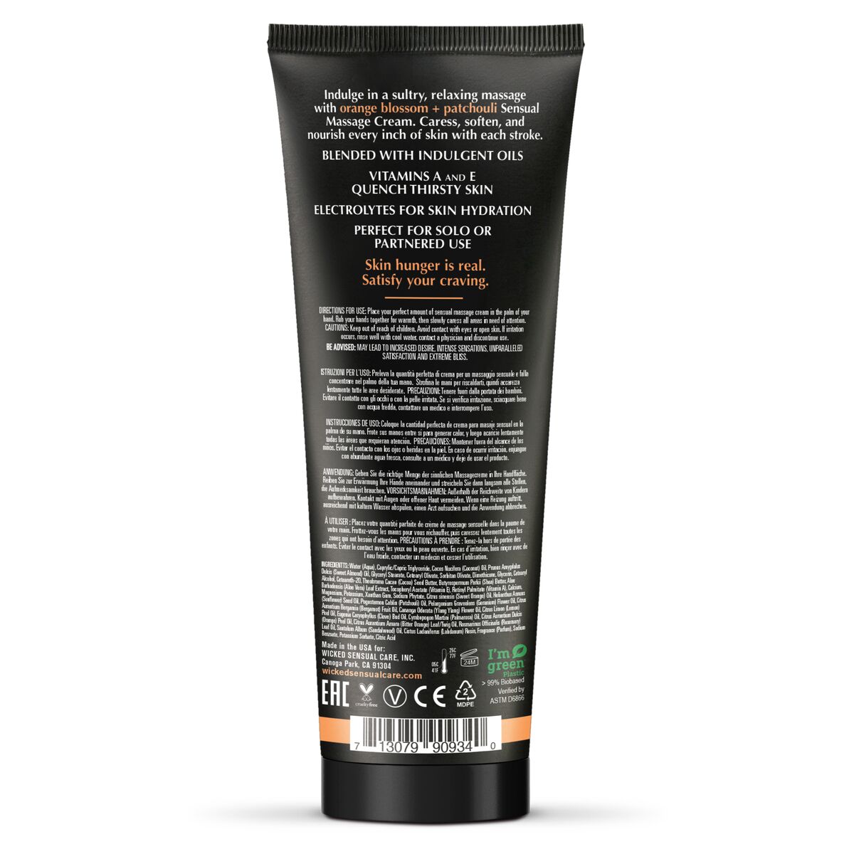 Massage Cream Wicked Sensual Care 120 ml Orange