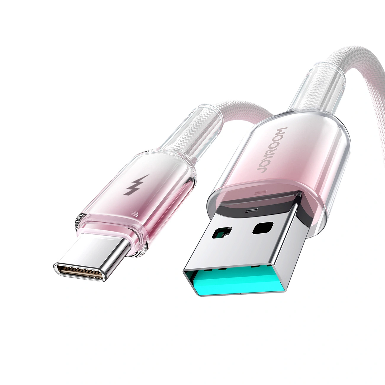 Joyroom S-A42 Crystal-Clear Series 3A USB-A / USB-C cable 1.2m white