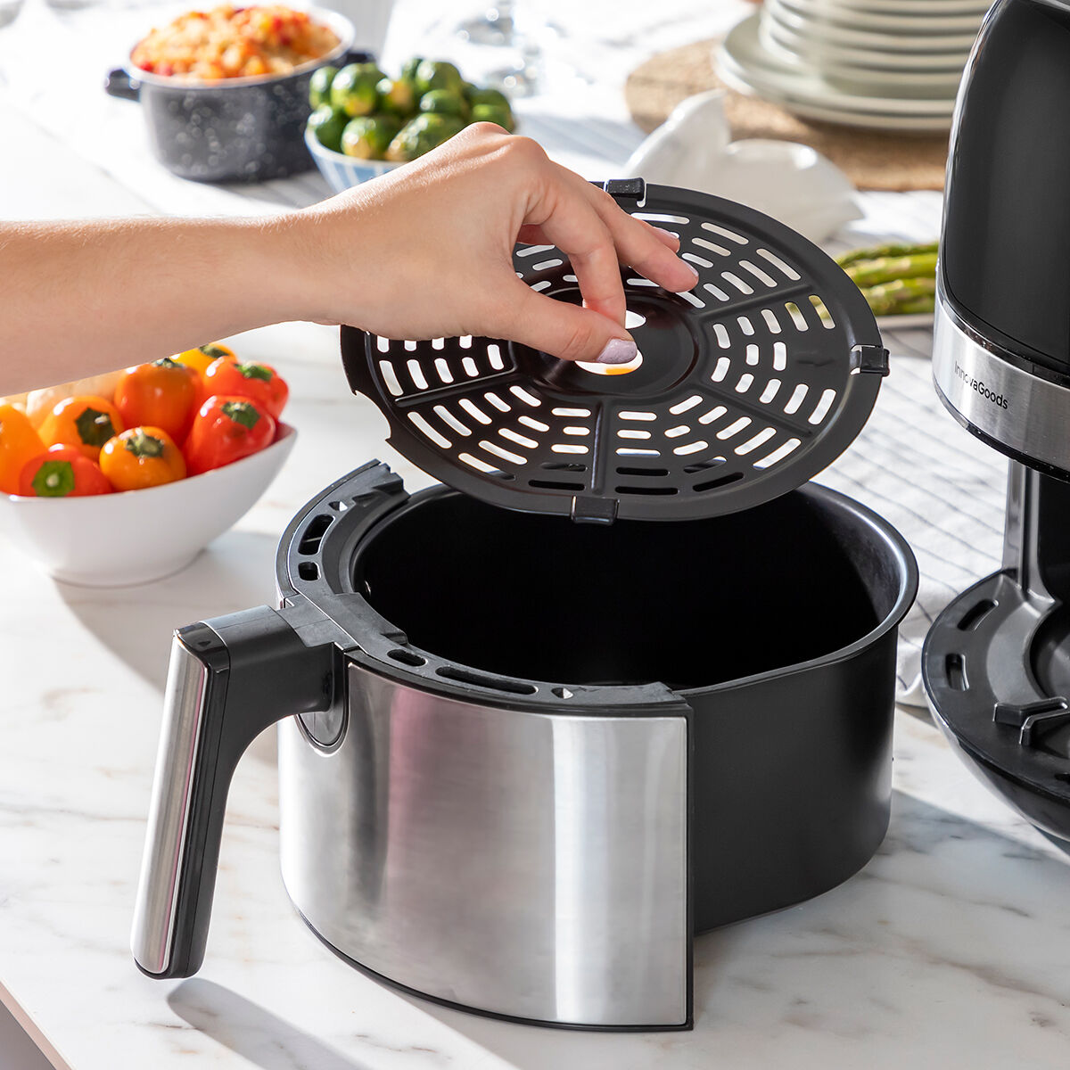 No-Oil Fryer InnovaGoods Fryinn 3500 Black Stainless steel 1400 W 3,5 L No-Oil Fryer InnovaGoods Fryinn 3500 Black Stainless steel 1400 W 3,5 L
