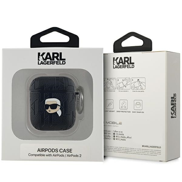 Karl Lagerfeld KLA2PGKIPK Apple AirPods 1/2 cover Monogram Karl Head black