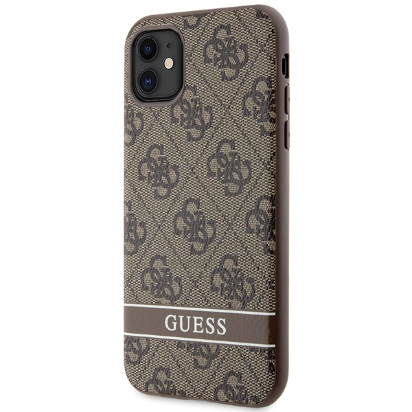 Guess GUHCN61P4SNW Apple iPhone 11/XR brown hardcase 4G Stripe
