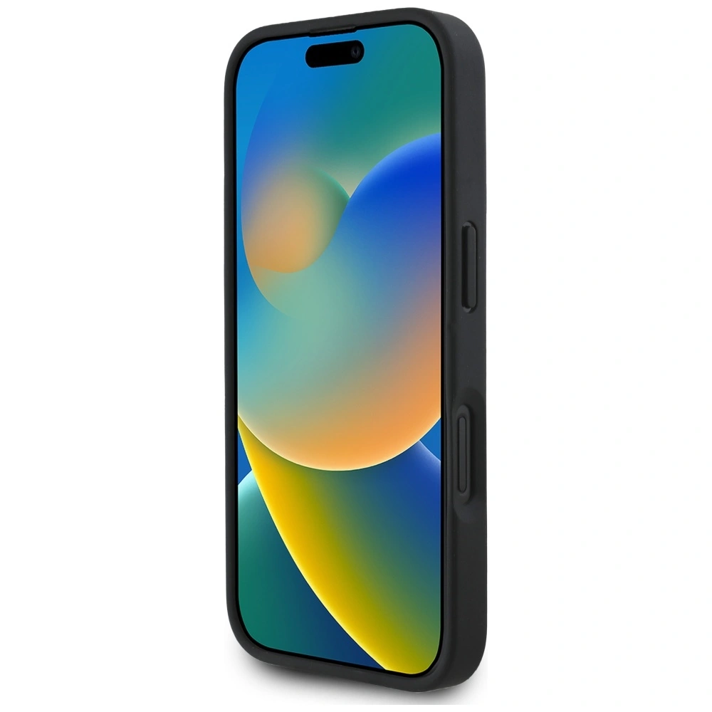 Etui Guess Grained Roses Big 4G logo do Apple iPhone 16 czarny