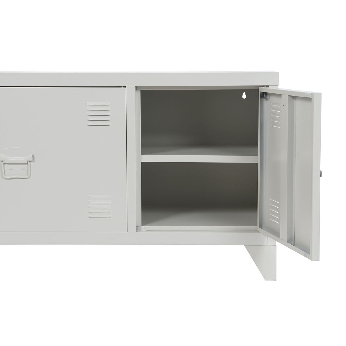 TV furniture Home ESPRIT White Metal 120 x 40 x 58 cm TV furniture Home ESPRIT White Metal 120 x 40 x 58 cm
