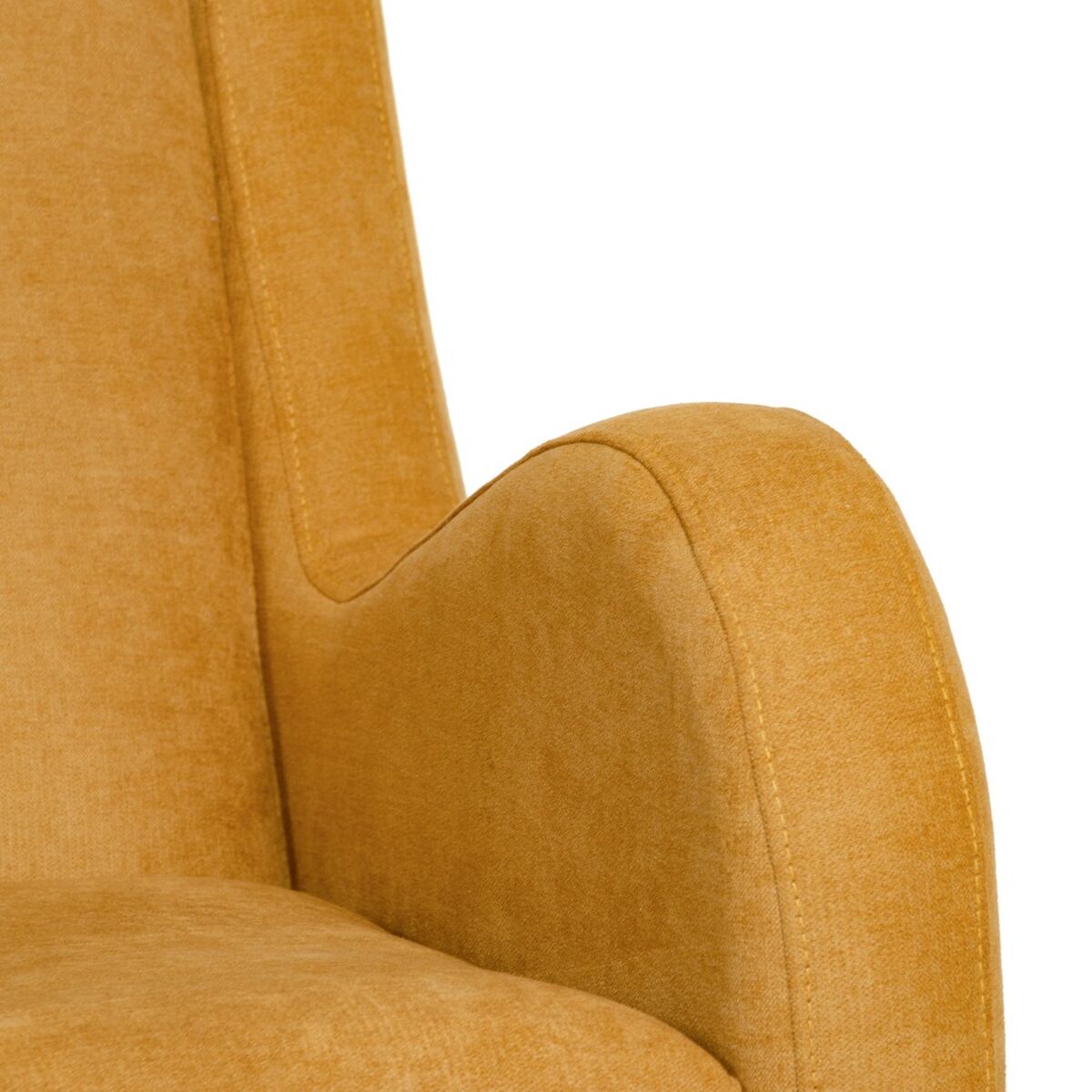 Fotel 70 x 82 x 88 cm Tkanina syntetyczna Drewno Musztarda