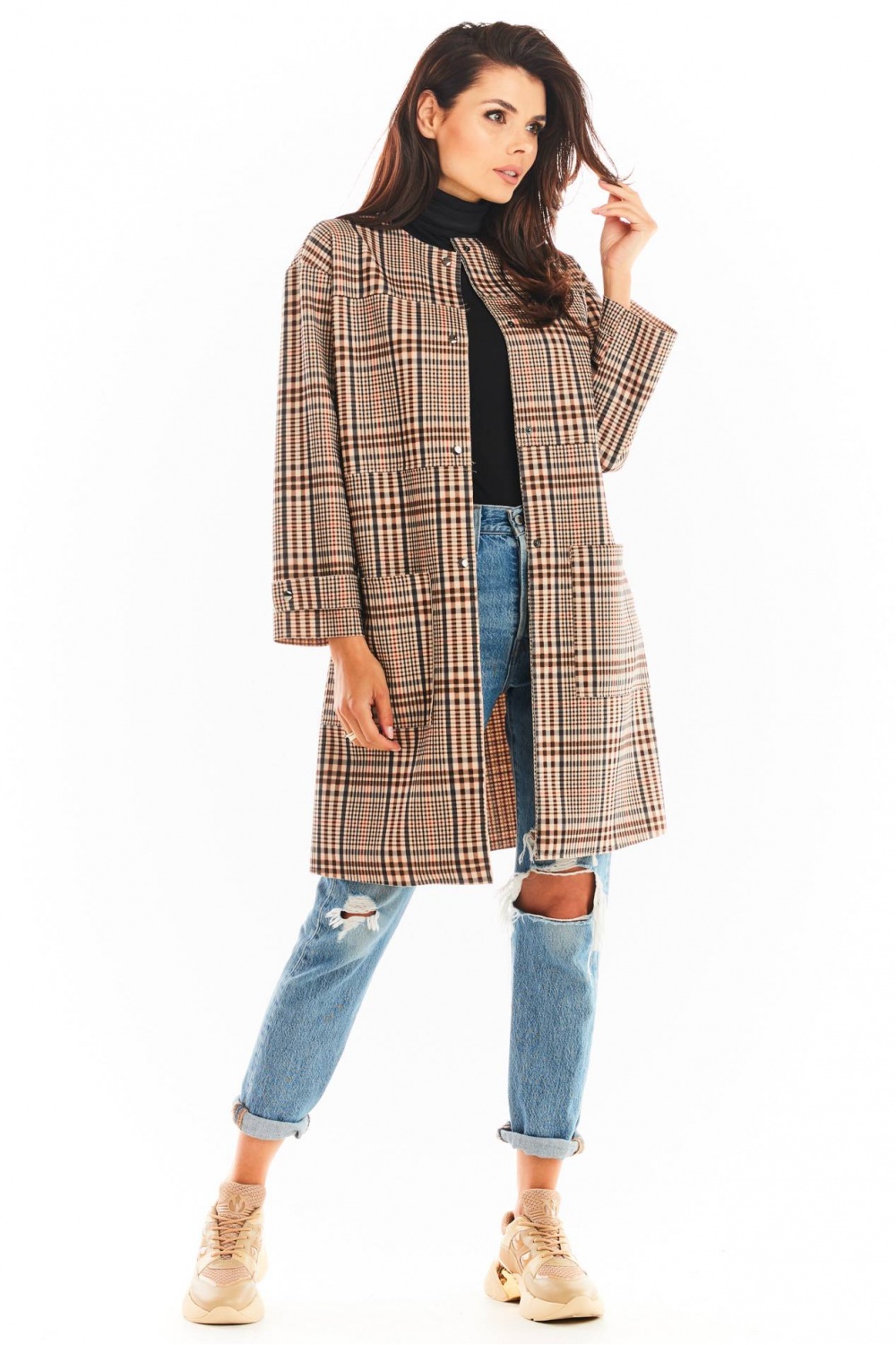 Coat model 148982 awama brown Ladies