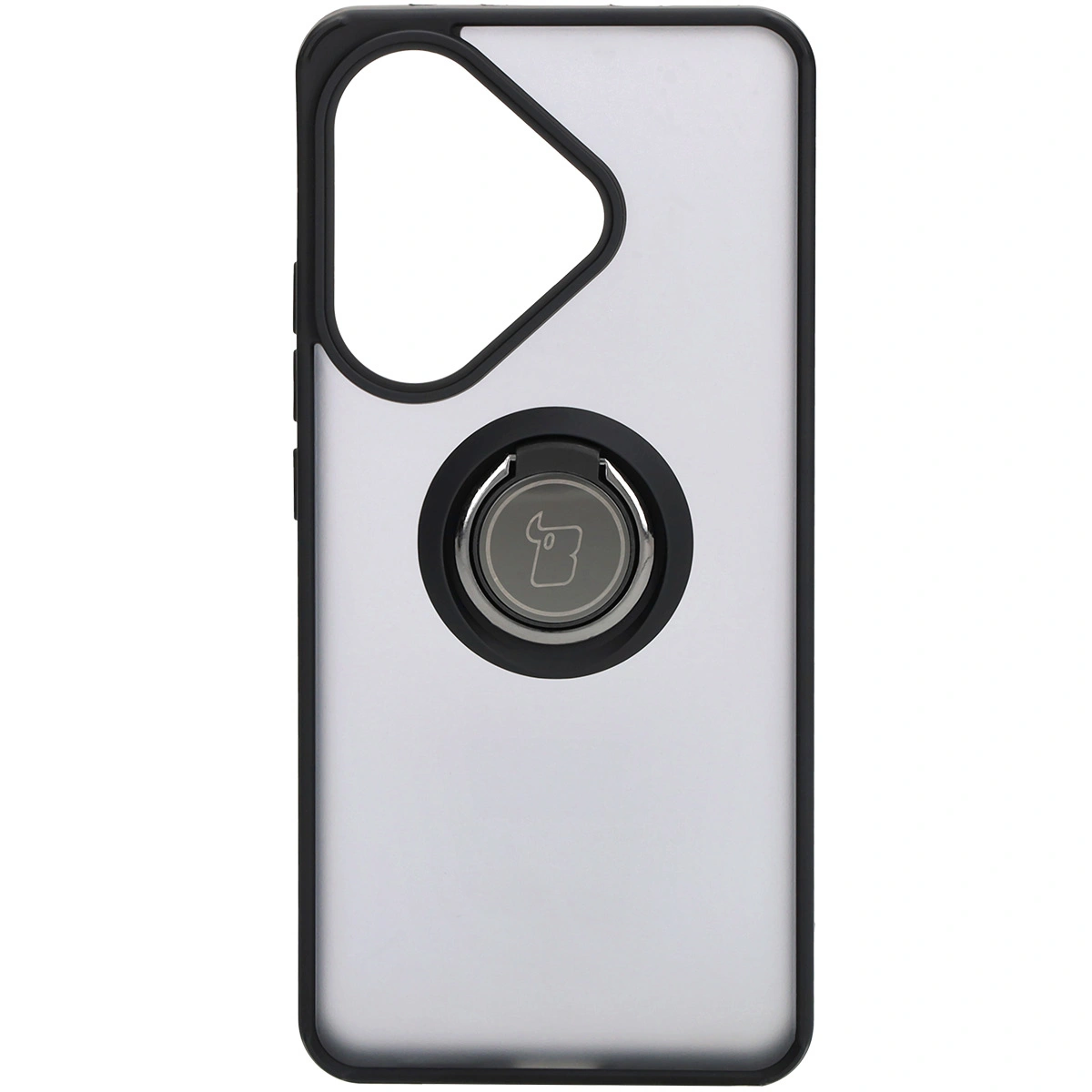 Bizon Case Hybrid Ring Xiaomi Poco F6 smoky with a black frame