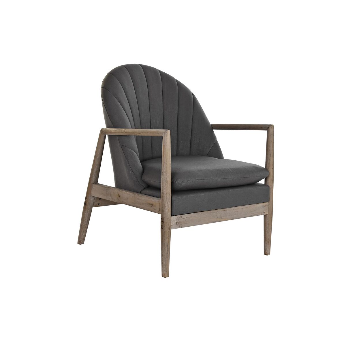 Krzesło DKD Home Decor Jodła Poliester Ciemny szary (67 x 70 x 89 cm)