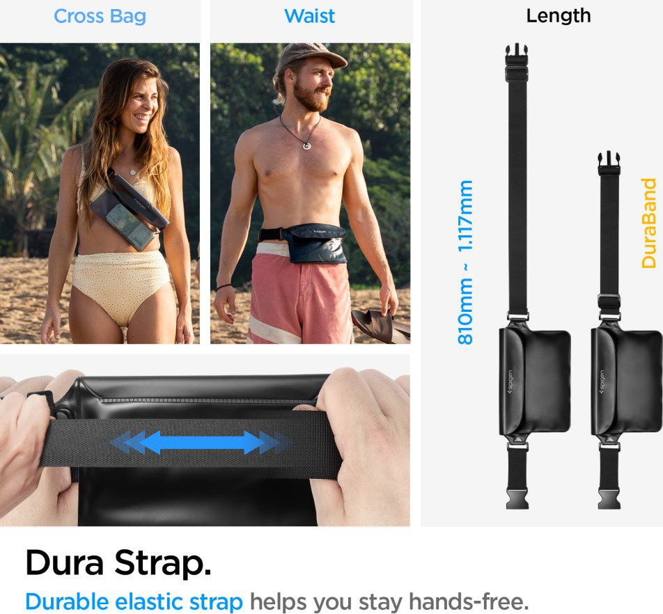 Spigen A620 Universal Waterproof Waist Bag Black