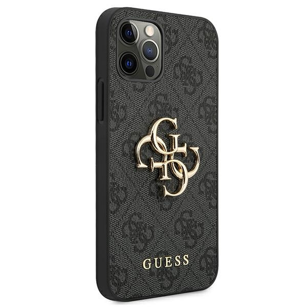 Guess GUHCP12M4GMGGR Apple iPhone 12/12 Pro grey hardcase 4G Big Metal Logo