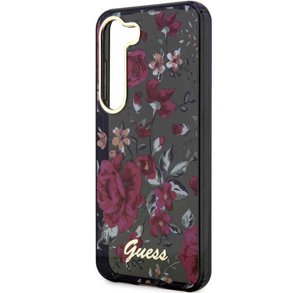 Guess GUHCS23SHCFWSA Samsung Galaxy S23 khaki hardcase Flower Collection
