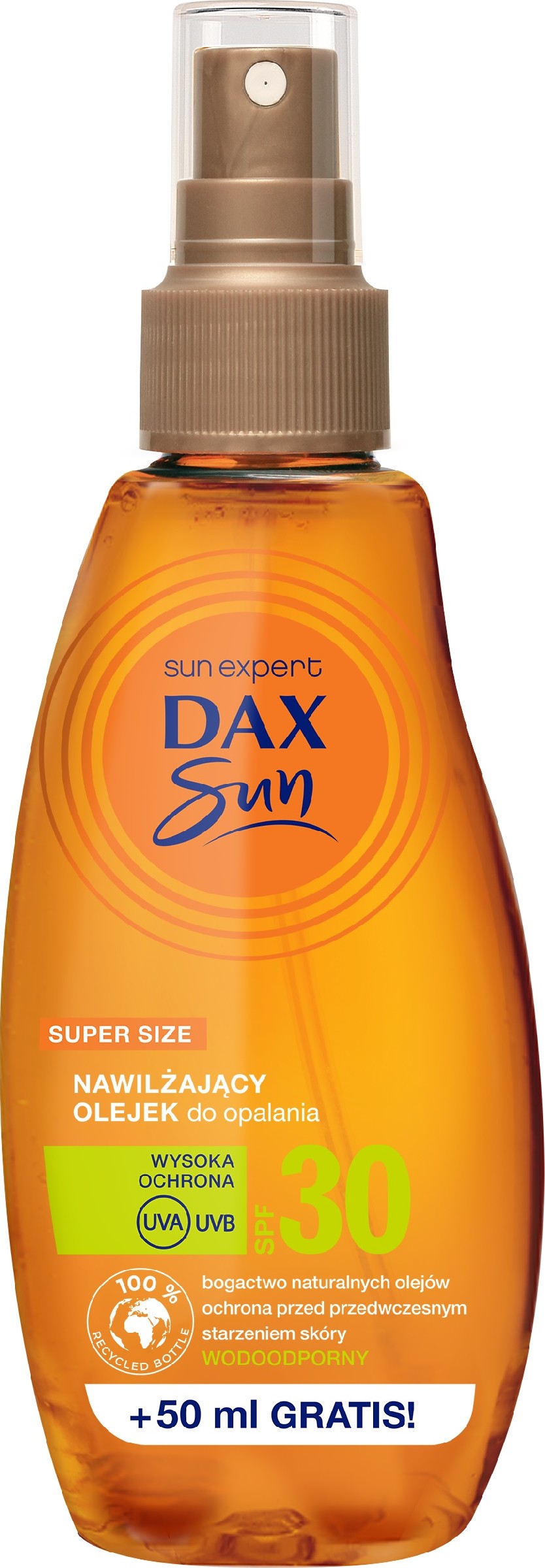Dax Sun Nawilżający Olejek do opalania SPF30  200ml