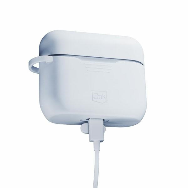 3MK Silicon Case Apple AirPods Pro + carabiner white