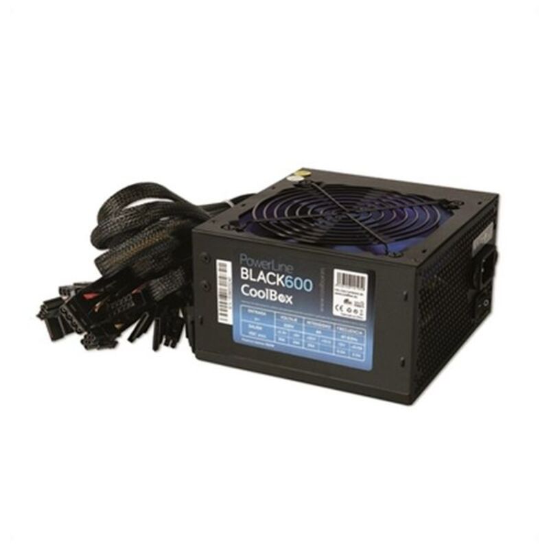 Power supply CoolBox COO-FAPW600-BK 600 W ATX Black Blue DDR3 SDRAM