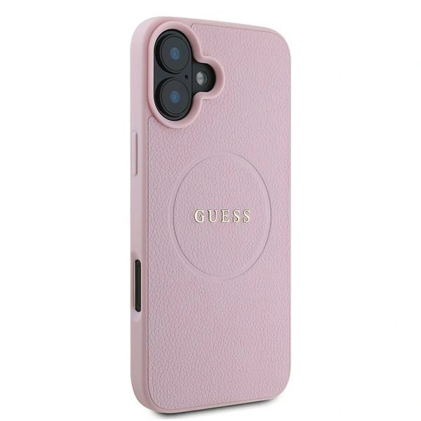 Case Guess GUHMP16MPGHSMMP Apple iPhone 16 Plus hardcase Grained Ring MagSafe pink