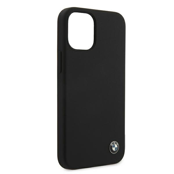 BMW BMHCP12SSILBK Apple iPhone 12 mini black hardcase Silicone Signature