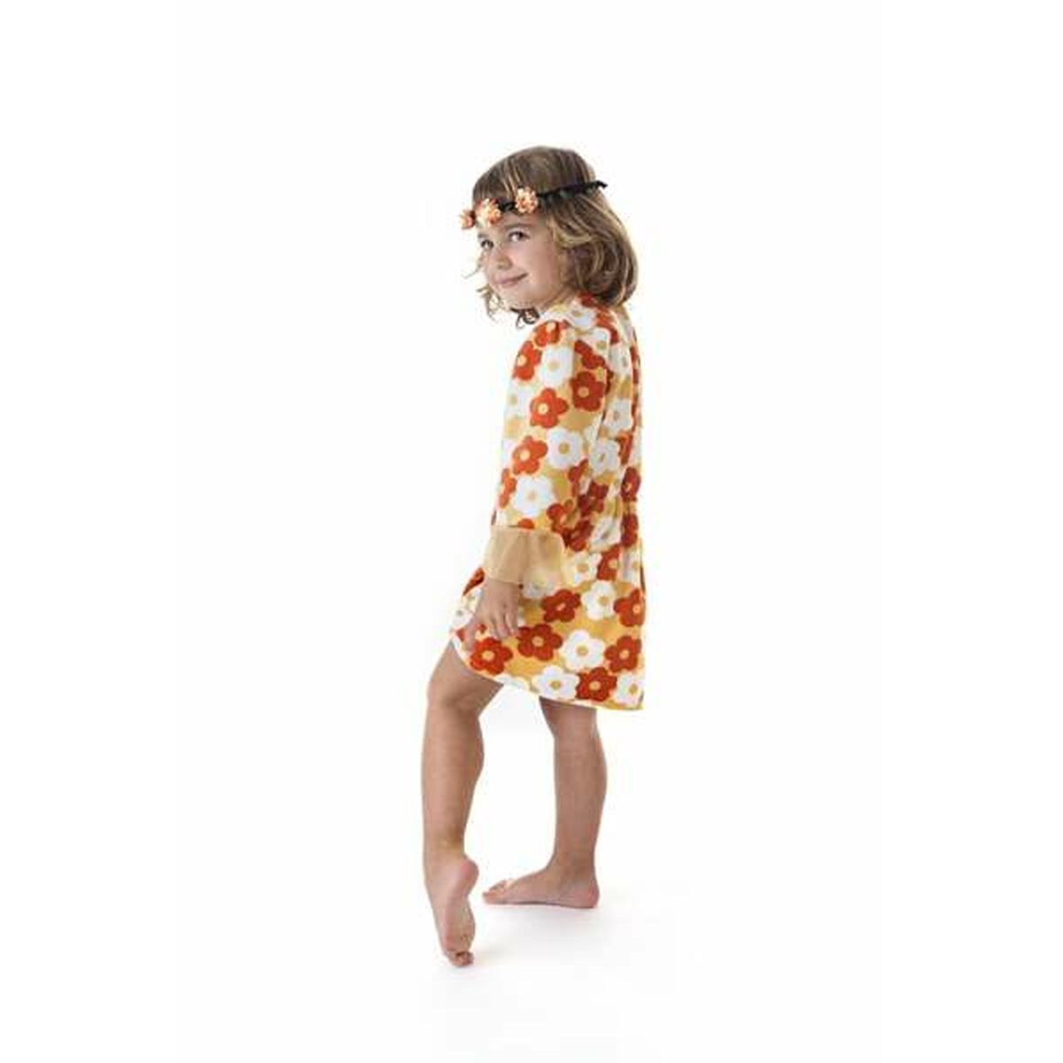 Costume for Children Flowers Hippie Orange Costume for Children Flowers Hippie Orange
