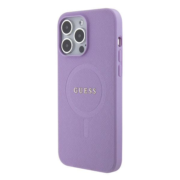 Guess GUHMP15LPSAHMCU Apple iPhone 15 Pro hardcase Saffiano MagSafe purple