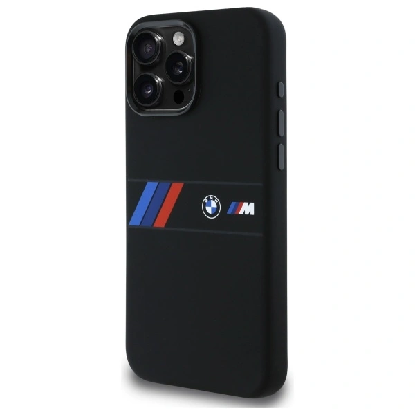 BMW BMHMP16X23SAXK Apple iPhone 16 Pro Max hardcase Silicone Middle Stripe MagSafe black