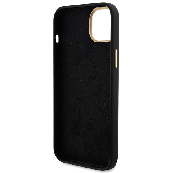 Guess GUHCP15M4DGPK Apple iPhone 15 Plus / 14 Plus hardcase Silicone Logo Strass 4G black