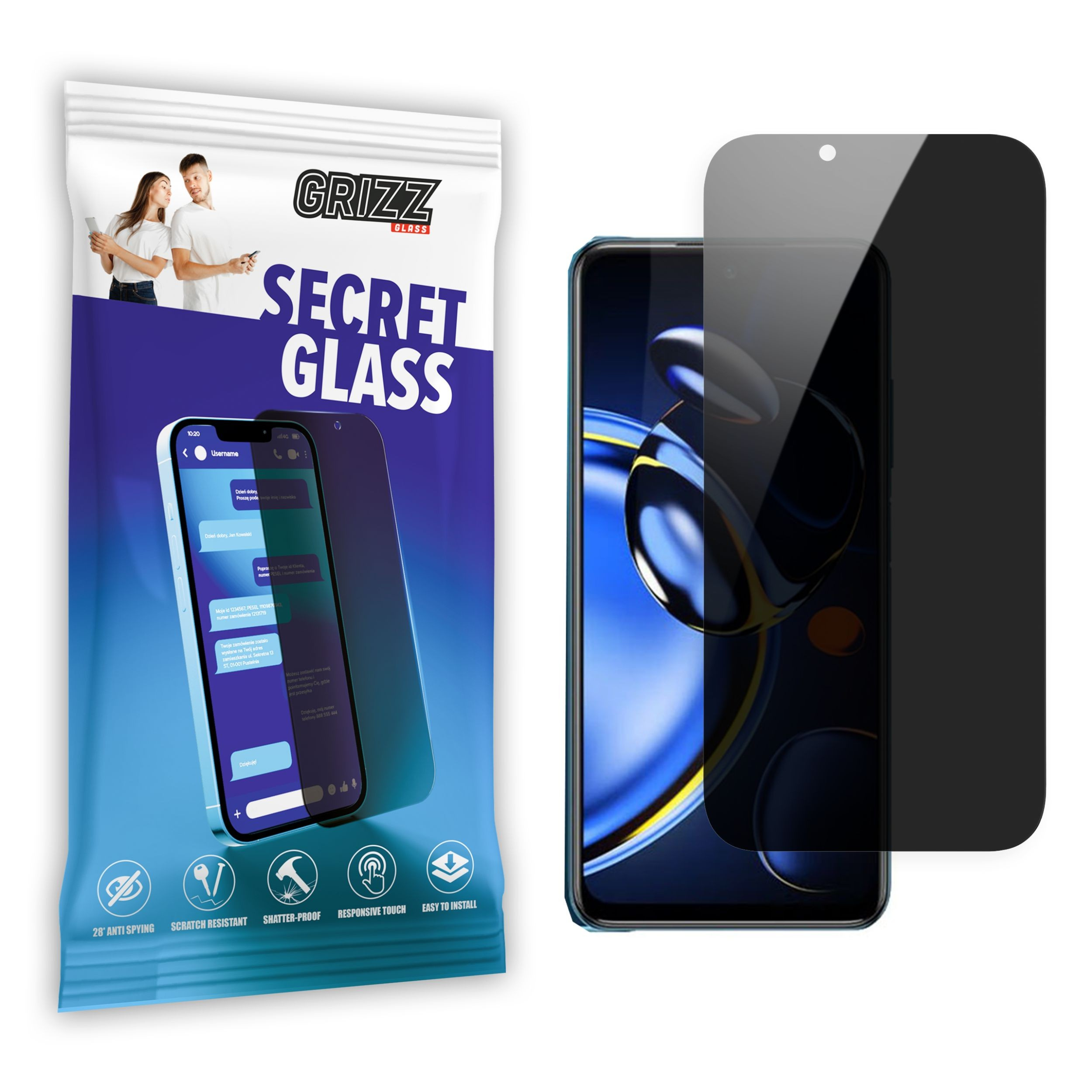 GrizzGlass SecretGlass Xiaomi Redmi Note 11T Pro