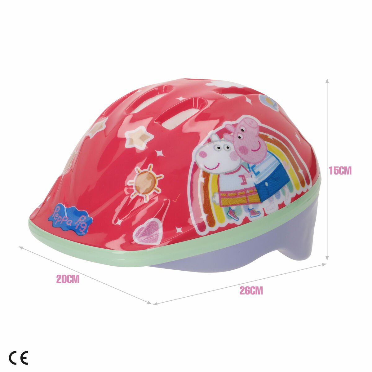 Children's Cycling Helmet Peppa Pig Red 48-52 cm