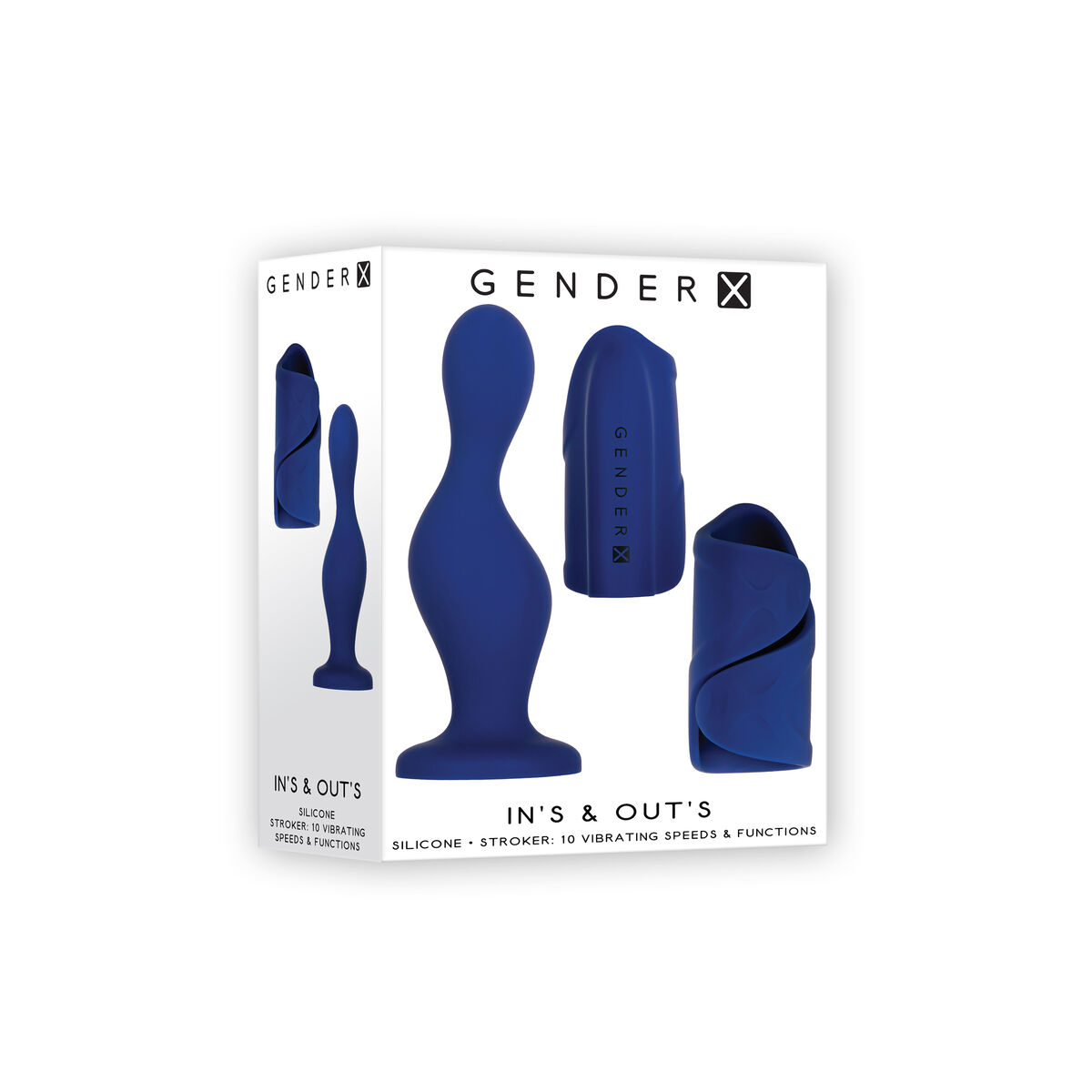 Cassini Anal Vibrator Black Gender X IN'S & OUT'S Blue Cassini Anal Vibrator Black Gender X IN'S & OUT'S Blue