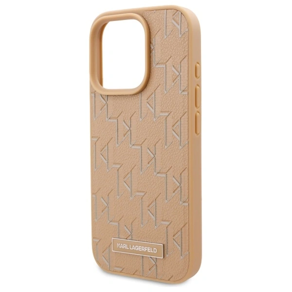 Karl Lagerfeld KLHMP16XPKHPORPE Apple iPhone 16 Pro Max hardcase Hot Stamp Magsafe beige
