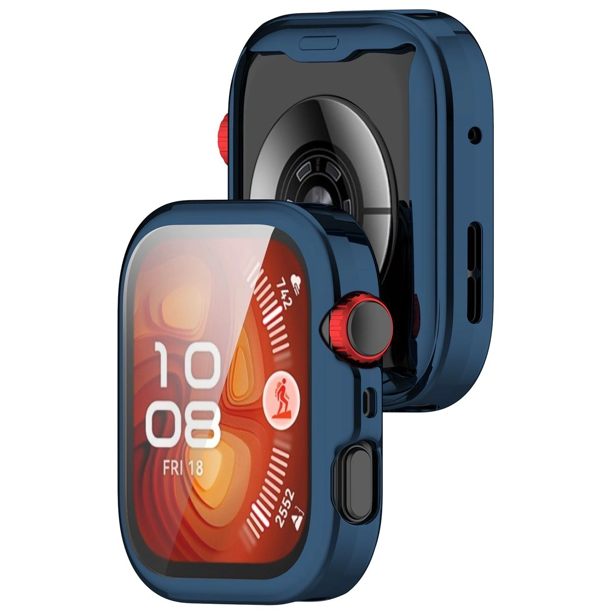 Etui z osłoną ekranu Bizon Case Watch Felipe do Huawei Watch Fit 4 niebieskie