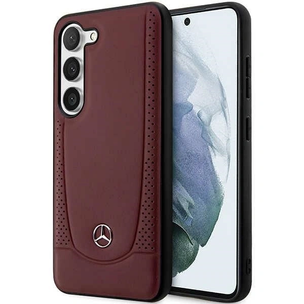 Mercedes MEHCS23SARMRE Samsung Galaxy S23 hardcase Leather Urban Bengale red