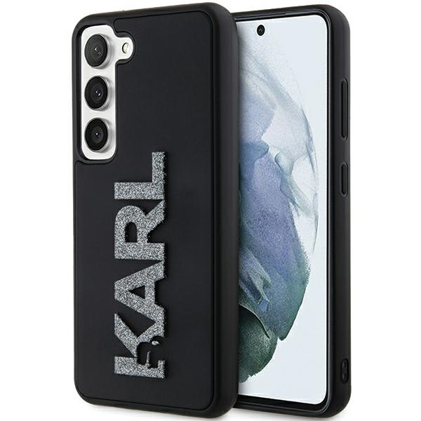 Karl Lagerfeld KLHCS23S3DMBKCK Samsung Galaxy S23 hardcase 3D Rubber Glitter Logo black