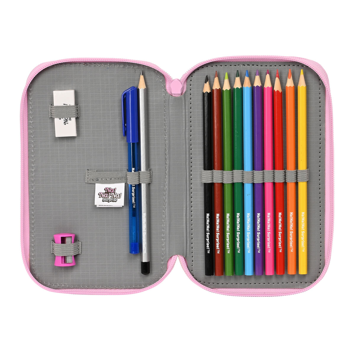 Double Pencil Case Na!Na!Na! Surprise Sparkles Pink (28 pcs)