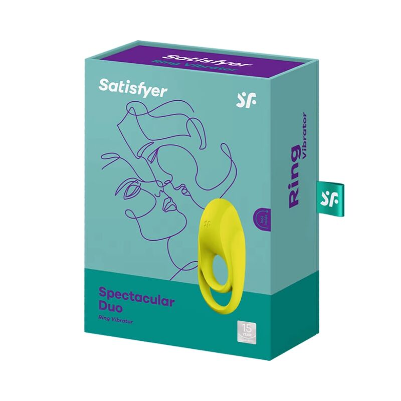 SATISFYER SPECTACULAR DUO RING VIBRATOR YELLOW