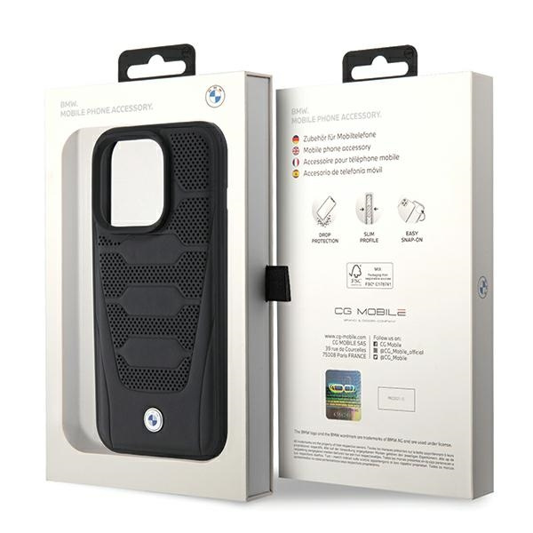 BMW BMHCP15X22RPSK Apple iPhone 15 Pro Max Leather Seats Pattern black