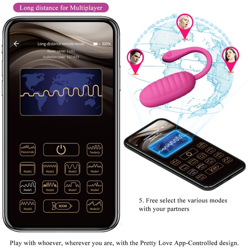 PRETTY LOVE - CATALINA PINK RECHARGEABLE VIBRATING EGG PRETTY LOVE - CATALINA PINK RECHARGEABLE VIBRATING EGG