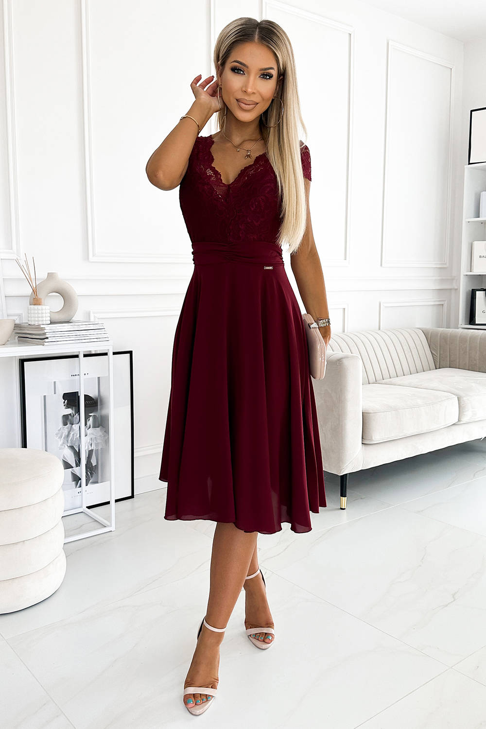  Evening dress model 181127 Numoco  red