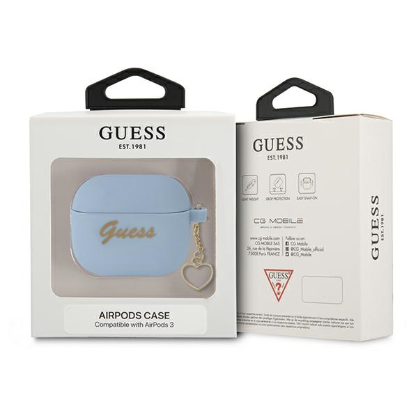 Guess GUA3LSCHSB Apple AirPods 3 cover blue Silicone Charm Collection