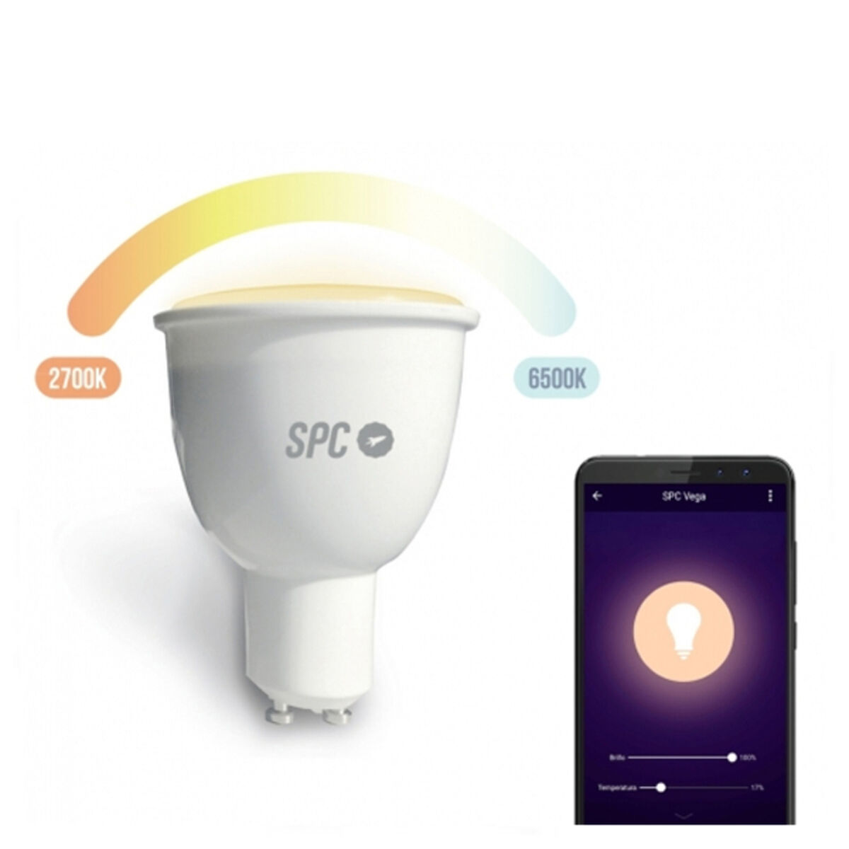 Smart Light bulb SPC Vega 380 LED 4 5W A+ GU10