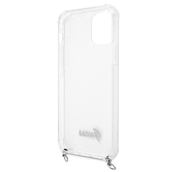 Guess GUHCP12LKC4GSSI Apple iPhone 12 Pro Max Transparent hardcase 4G Silver Chain