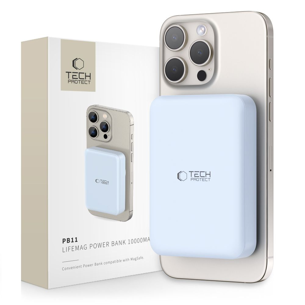 Tech-Protect LifeMag PB11 wireless powerbank MagSafe 15W 10000mah Blue