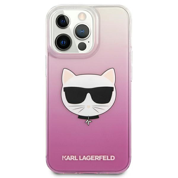 Karl Lagerfeld KLHCP13XCTRP Apple iPhone 13 Pro Max hardcase pink Choupette Head