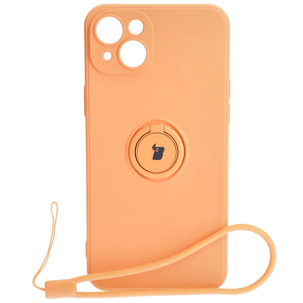 Bizon Case Silicone Ring Sq Apple iPhone 15 Plus orange