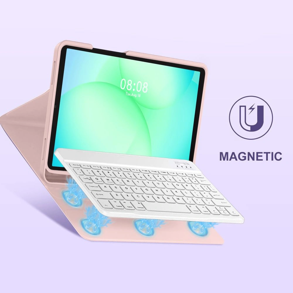 Etui Tech-Protect Smartcase Pen + Keyboard do Samsung Galaxy Tab A9 / A11 8.7 X110 / X115 / X133 / X135 Pink