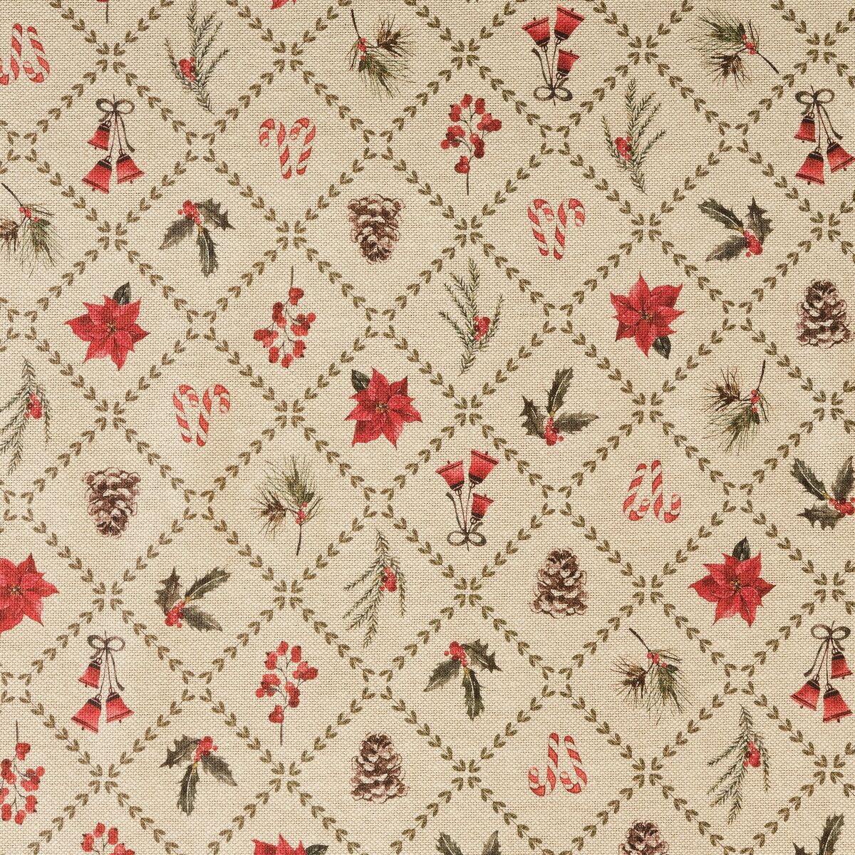 Stain-proof tablecloth Mauré Christmas Flowers 100 x 155 cm
