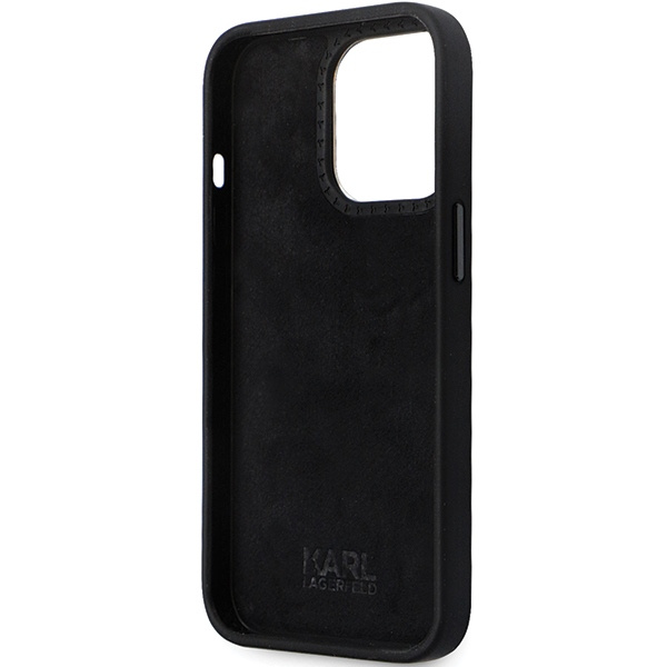 Karl Lagerfeld KLHCP13LSMHKNPK iPhone 13/13 Pro Silicone Ikonik Metal Pin black