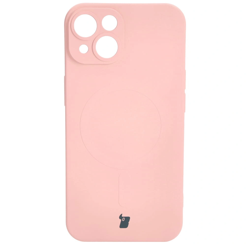 Bizon Case Silicone Magnetic Apple iPhone 14 light pink