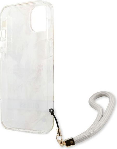 Guess GUHCP13SHFLSU Apple iPhone 13 mini purple hardcase Flower Strap