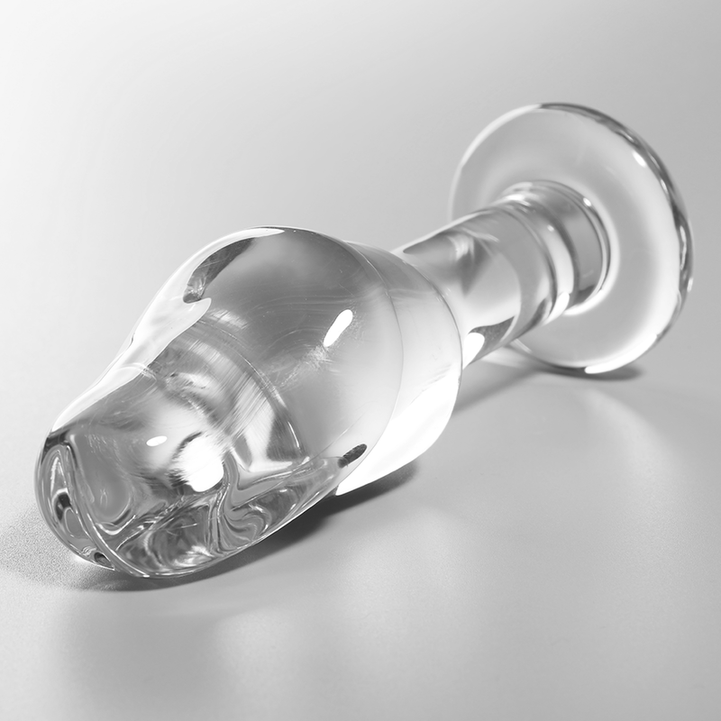 NEBULA SERIES BY IBIZA - MODEL 6 ANAL PLUG BOROSILICATE GLASS 12.5 X 4 CM CLEAR