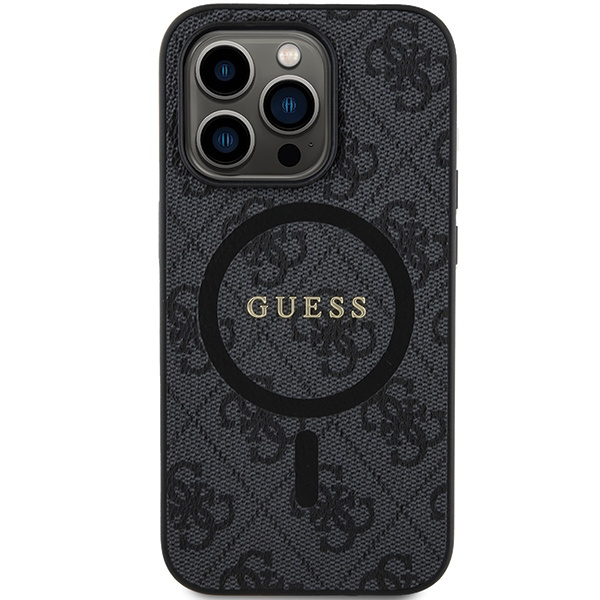 Guess GUHMP13XG4GFRK Apple iPhone 13 Pro Max hardcase 4G Collection Leather Metal Logo MagSafe black