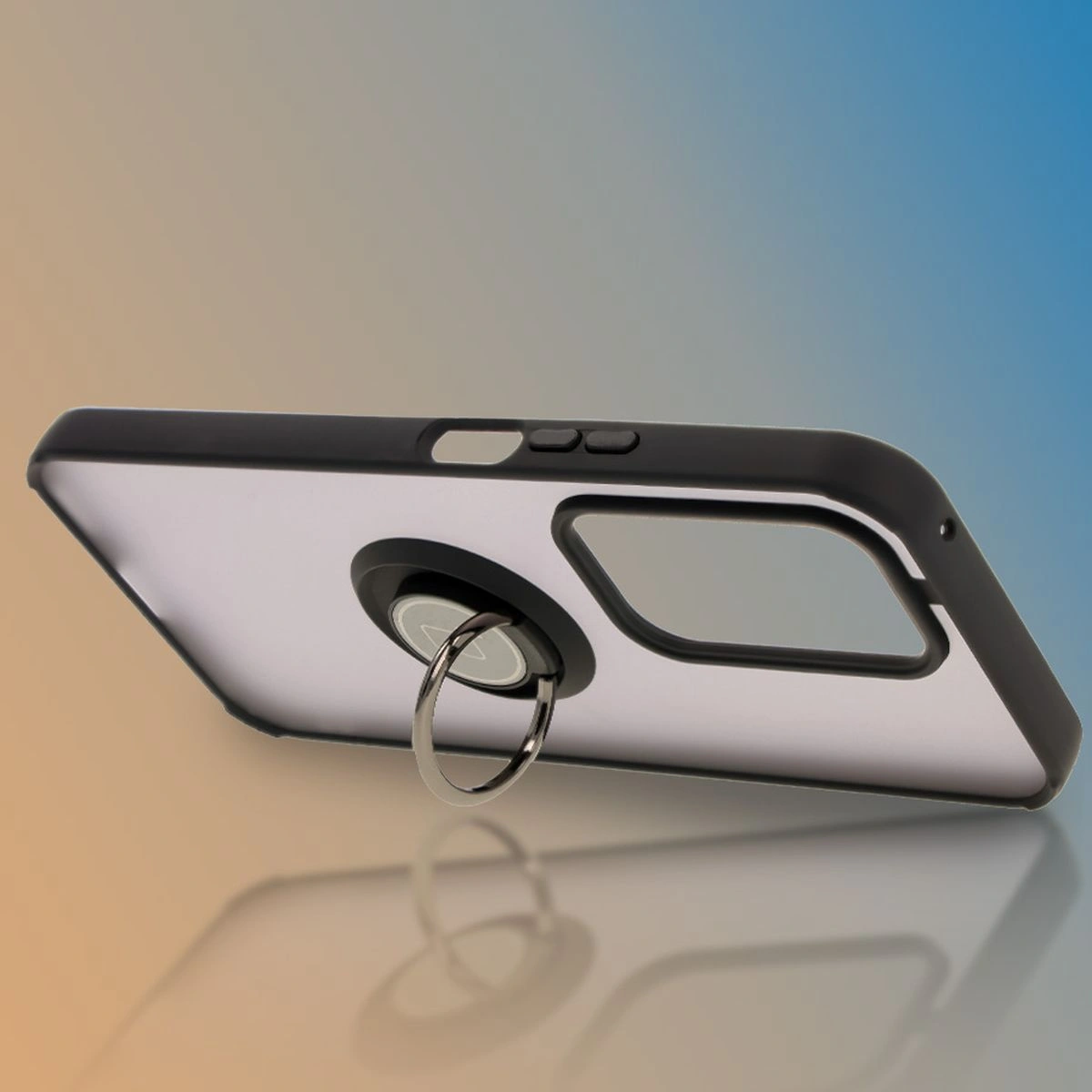 Bizon Case Hybrid Ring Honor 200 Lite smoky with a black frame