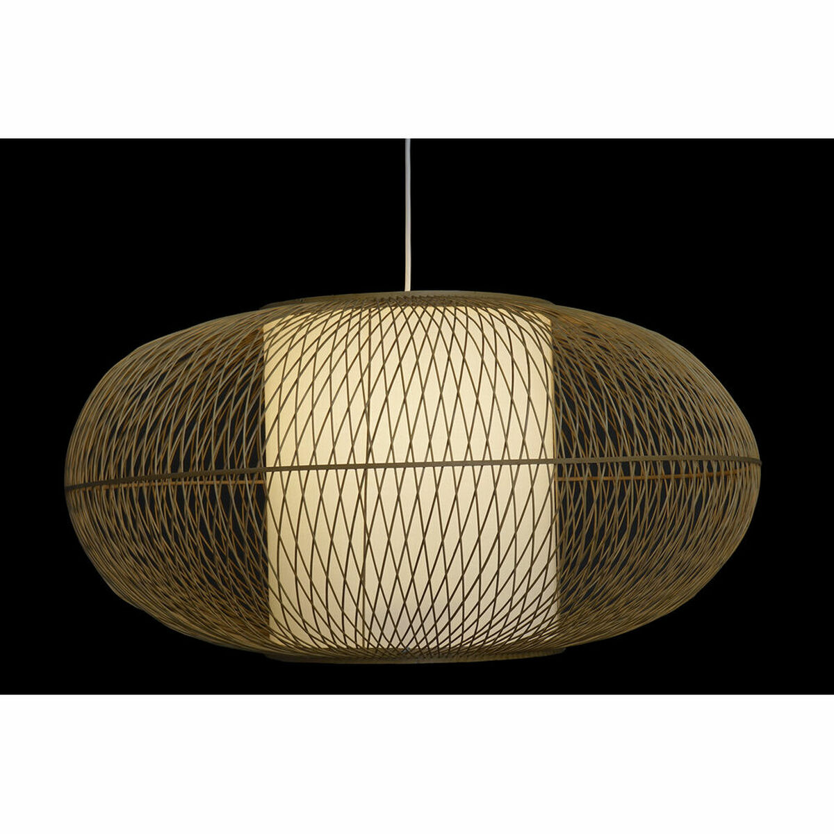 Ceiling Light DKD Home Decor White Natural Bamboo 40 W 83 x 83 x 40 cm